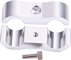 Billet Dual Hose Separator Silver 19mm ID Or 3/4" ID AF156-12S - Aeroflow