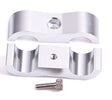 Billet Dual Hose Separator Use -16 Hose Silver 27mm ID Or 1-1/16" AF156-17S - Aeroflow