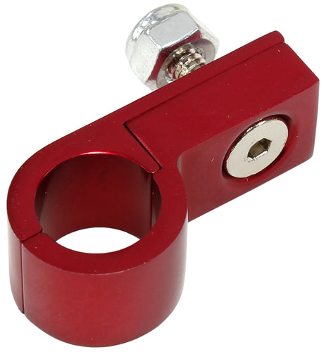 Billet P Style Clamp 3/16 Line Red 4.7mm ID Or 3/16" ID AF157-03R - Aeroflow