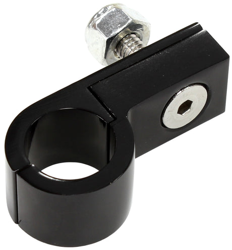 Billet P Style Clamp -6 H/Line Black 9.5mm ID Or 3/8" ID AF157-06BLK - Aeroflow