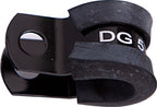 Cushioned P Clamps -32AN 5PK Black 50.8mm Or 2" ID AF158-32BLK - Aeroflow