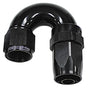 180 Deg Hose End -06AN Black Full Flow Taper Style AF159-06BLK - Aeroflow