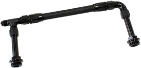 Holley Dual Inlet Rail -6AN Black Suit 2X Metering Blocks AF160-06-2BLK - Aeroflow