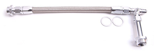 Holley Dual Inlet Rail -6AN Silver Suit 1-2 Meterin Blocks AF160-06S - Aeroflow