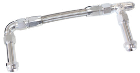 Holley Inlet Rail -8AN Silver Suits 1X Metering Block AF160-08VS - Aeroflow