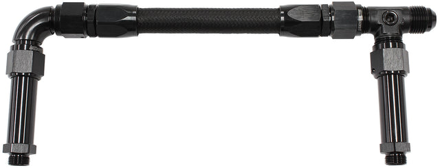Bg / Demon Dual Inlet -8AN Black Suit 2 x Metering Blocks AF161-08BLK - Aeroflow