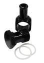 Edelbrock Carb Inlet Banjo Black 5/8-20 To Male 3/8 Barb AF164-06BLK - Aeroflow