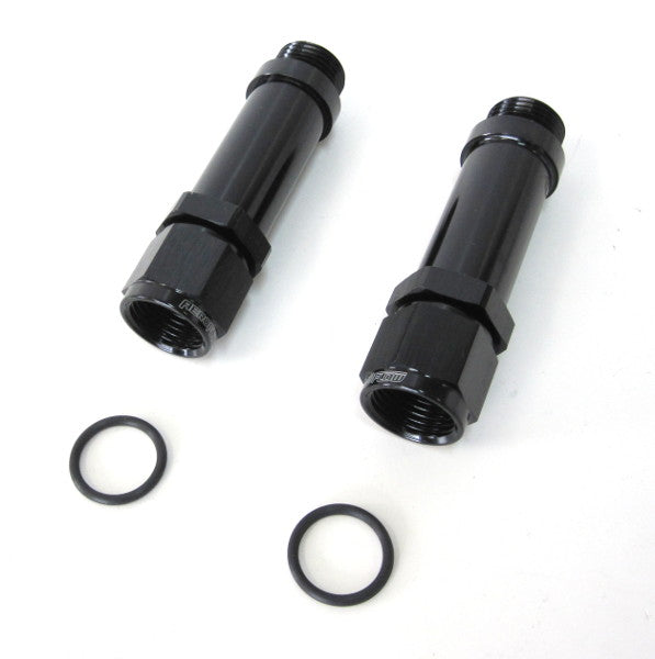 -8AN Female To Holley Ultra HP Black Swivel Nut (Pair) -8ORB AF165-08-1BLK - Aeroflow