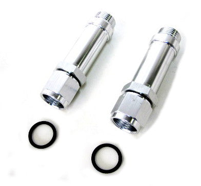 -8AN Female To Holley Ultra HP Silver Swivel Nut (Pair) -8ORB AF165-08-1S - Aeroflow