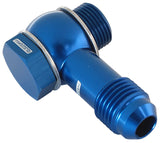 Holley Fitech 9/16"-24 To -6 Inlet Fitting Kit Blue AF167-06 - Aeroflow
