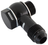 Holley Fitech 9/16"-24 To -6 Inlet Fitting Kit Black AF167-06BLK - Aeroflow