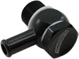 Holley Fitech 9/16"-24 To 5/16 Barb Inlet Fitting Kit Black AF168-06BLK - Aeroflow