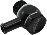 Holley Fitech 9/16"-24 To 5/16 Barb Inlet Fitting Kit Black AF168-06BLK - Aeroflow