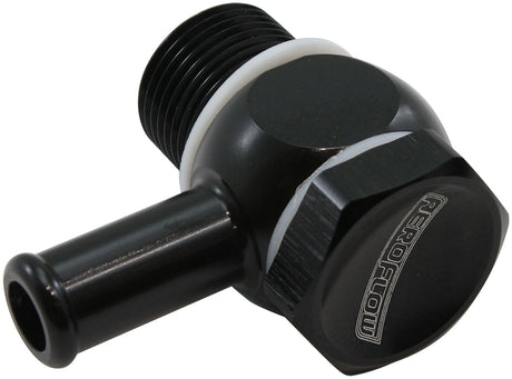 Holley Fitech 9/16"-24 To 5/16 Barb Inlet Fitting Kit Black AF168-06BLK - Aeroflow