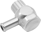 Holley Fitech 9/16"-24 To 5/16 Barb Inlet Fitting Kit Silver AF168-06S - Aeroflow