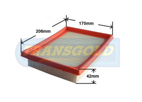 Air Filter Peugeot 206 1998 On(Wa1098) AF1694 - Transgold | Universal Auto Spares