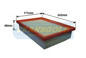 Air Filter (WA5274) HOLDEN BARINA 2011-ON AF1776 - Transgold | Universal Auto Spares