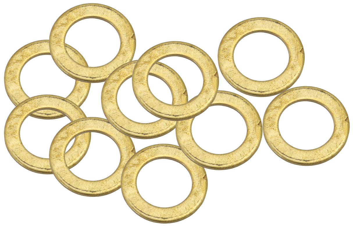 Brass Crush Washer Metric M10 10mm ID Suit M10 Thread 10 Pac AF181-10 - Aeroflow