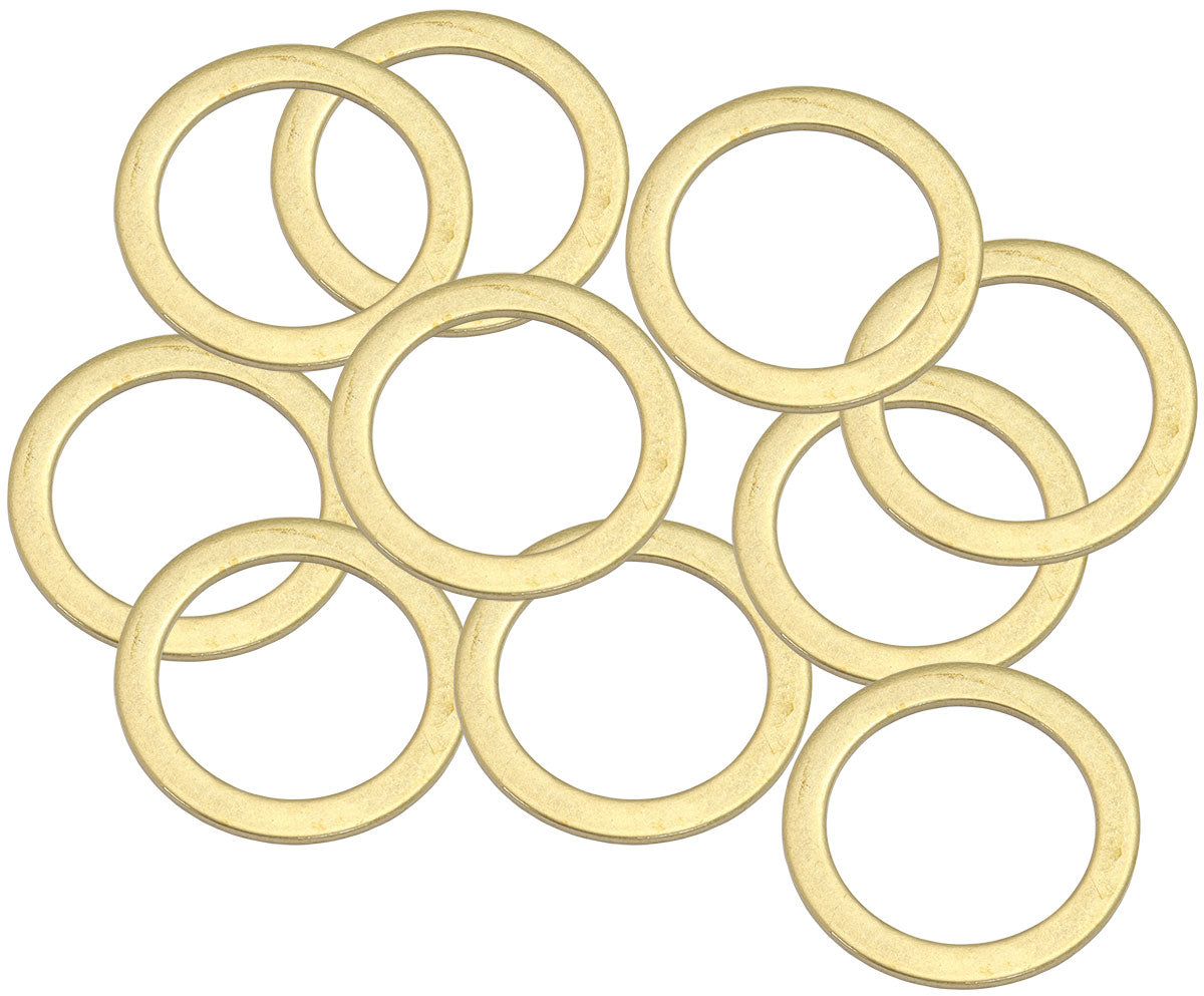 Brass Crush Washer Metric M18 18mm ID Suit M18 Thread 10 Pac AF181-18 - Aeroflow
