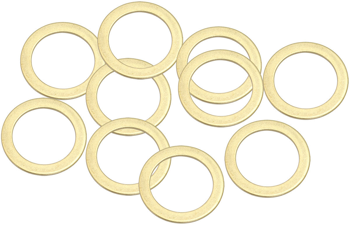 Brass Crush Washer Metric M22 22mm ID Suit M22 Thread 10 Pac AF181-22 - Aeroflow
