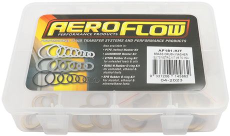 Brass Crush Washer Metric Kit Sizes Include M6 To M24 AF181-KIT - Aeroflow