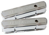 Steel Valve Covers, 253 308 Tall Chrome With Logo AF1821-5004 - Aeroflow