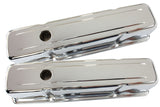 Steel Valve Covers, SBC Tall Chrome Without Logo AF1821-5050 - Aeroflow