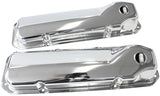302 351C Ford Steel Valve Covers Chrome No Logo AF1821-5051 - Aeroflow