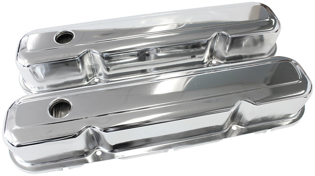 Steel Valve Covers, Chrysler SB, Chrome Without Logo AF1821-5056 - Aeroflow