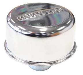 Chrome Valve Cover Breather Push In Style, No Spout W/Logo AF1821-7000 - Aeroflow