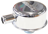 Chrome Valve Cover Breather Push In With 5/8" Spout W/Logo AF1821-7001 - Aeroflow