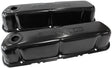 Steel Valve Covers, SBF Black With Logo AF1822-5002 - Aeroflow