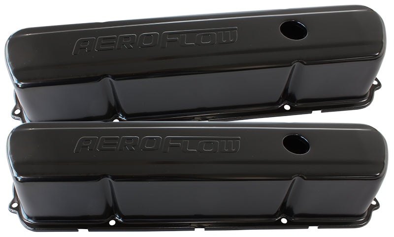 Steel Valve Covers, 253 308 Black With Logo AF1822-5004 - Aeroflow