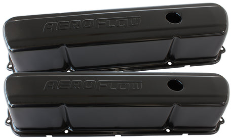 Steel Valve Covers, 253 308 Black With Logo AF1822-5004 - Aeroflow