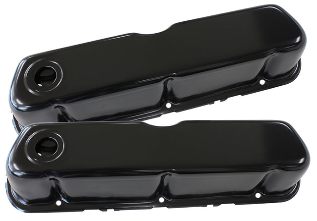 Steel Valve Covers, SBF Black Without Logo AF1822-5052 - Aeroflow