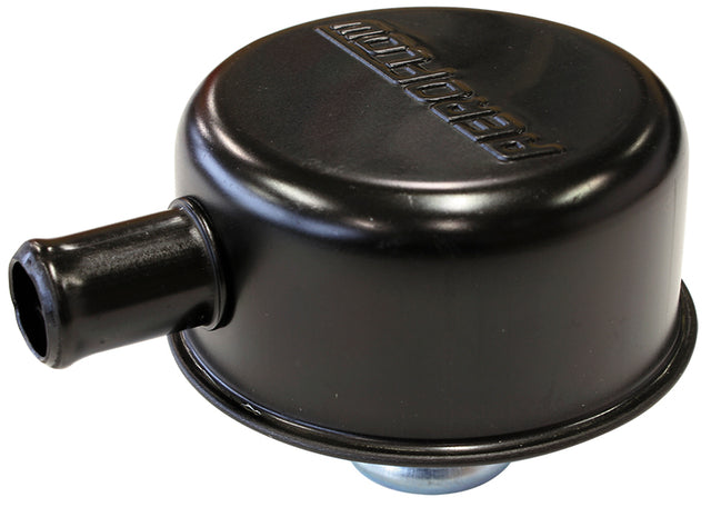Black Valve Cover Breather Push In, With 5/8" Spout W/Log AF1822-7001 - Aeroflow