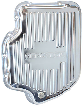 TH400 Deep Transmission Pan Chrome W/ Drain Plug 3" Deep AF1825-3001 - Aeroflow