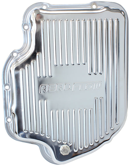 TH400 Deep Transmission Pan Chrome W/ Drain Plug 3" Deep AF1825-3001 - Aeroflow