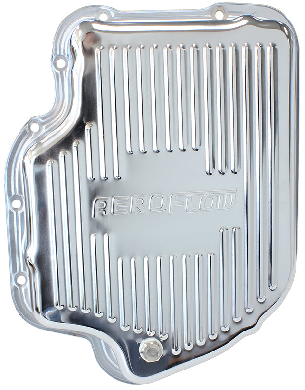 TH400 Deep Transmission Pan Chrome W/ Drain Plug 3" Deep AF1825-3001 - Aeroflow