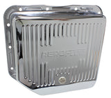 TH350 Deep Transmission Pan Chrome W/ Drain Plug AF1825-3003 - Aeroflow