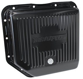 TH350 Deep Transmission Pan Black W/ Drain Plug AF1826-3003 - Aeroflow
