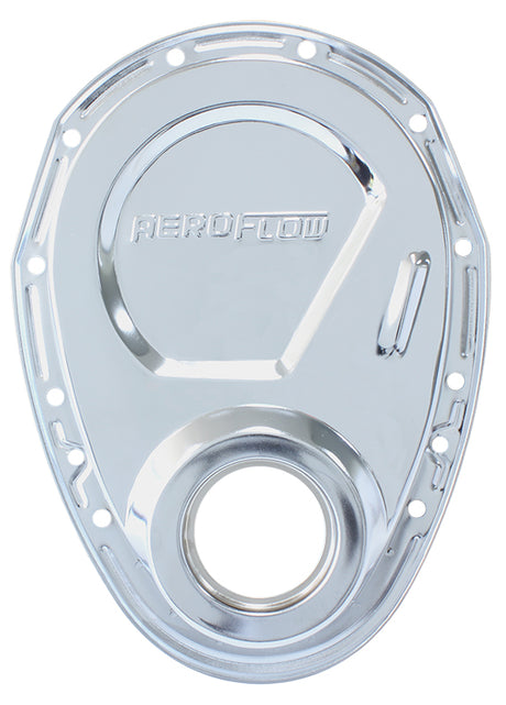 SB Chev Timing Cover Chrome Steel Inc Gaskets And Seals SBC 1827-2000 AF1827-2000 - Aeroflow