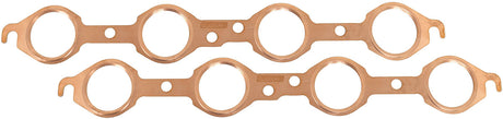 GM LS Round Exhaust Gaskets Copper Embossed Pair LS1 Chev AF1854-1004 - Aeroflow