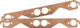 SBC Round Exhaust Gaskets Copper Embossed 350 Chev Smallpair AF1854-1204 - Aeroflow