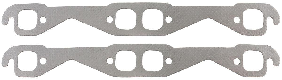SBC Exhaust Gasket 1.37 x 1.37 Steel Small Block Chev 350 Pair - AF1856-1212-2 AF1854-1212-2 - Aeroflow