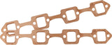SBF Rectangle Exhaust Gaskets Copper Embossed 289 302 351 Ford Pairaeroflow AF1854-1204 AF1854-1404 - Aeroflow