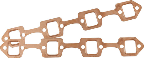 SBF Rectangle Exhaust Gaskets Copper Embossed 289 302 351 Ford Pairaeroflow AF1854-1204 AF1854-1404 - Aeroflow