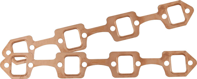SBF Rectangle Exhaust Gaskets Copper Embossed 289 302 351 Ford Pairaeroflow AF1854-1204 AF1854-1404 - Aeroflow