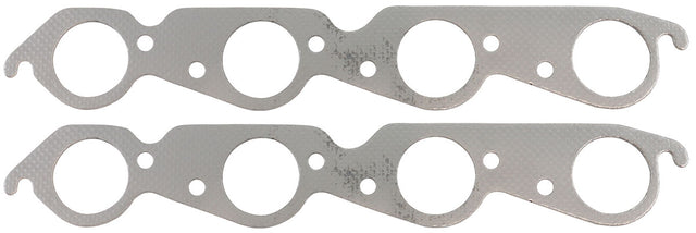 BBC Exhaust Gasket 2.17 x 2.17 Steel Round Big Block Chev 454 Pair - AF1856-1412-2 AF1854-1412-2 - Aeroflow