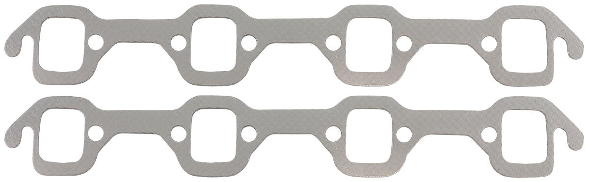 SBF Exhaust Gasket 1.30 x 1.54 Steel Small Block Ford 302 289351 Pair - AF1856-15 AF1854-1512-1 - Aeroflow